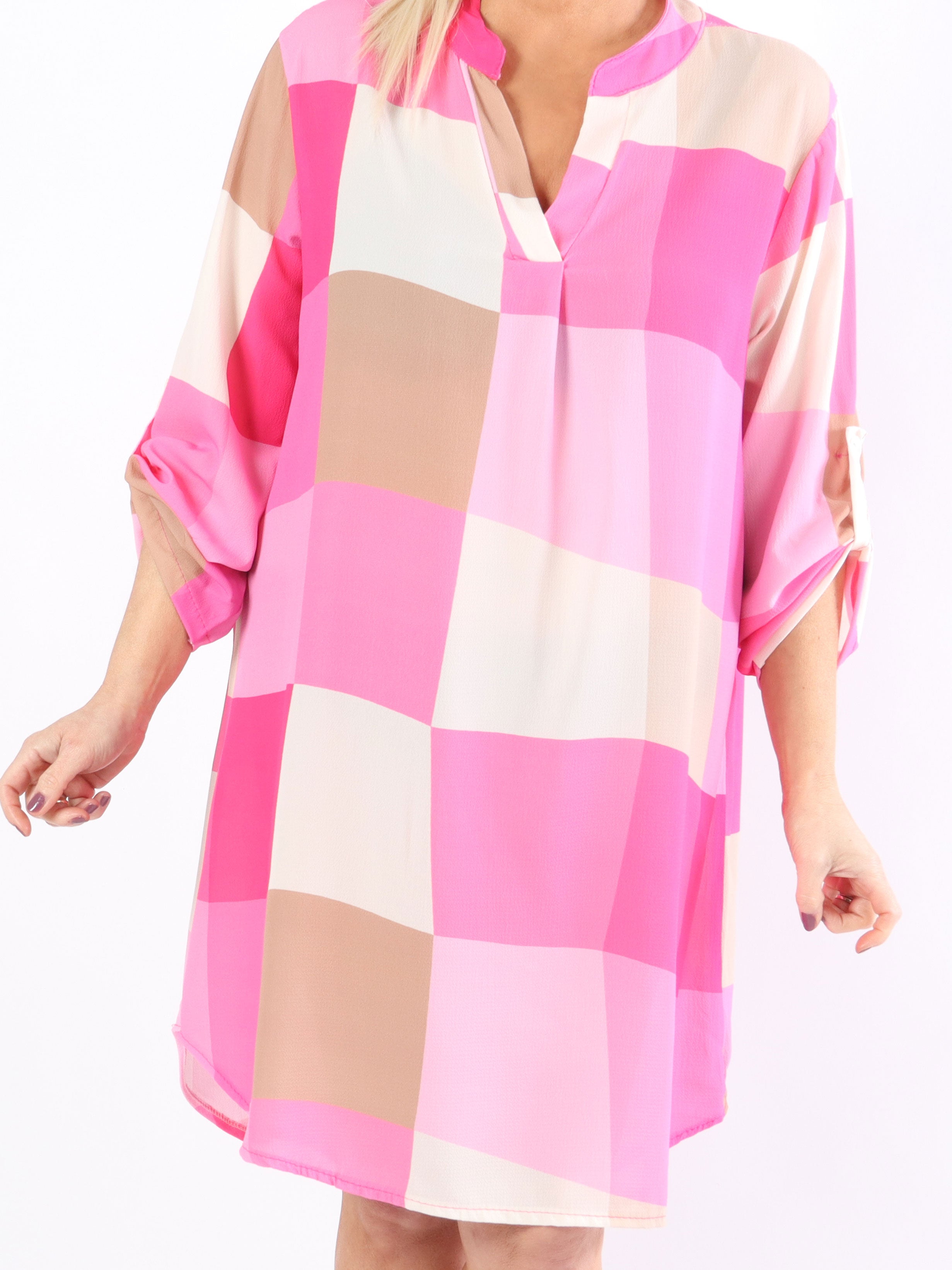 Vanesa Dress Check - Lätt och luftig plus size klänning